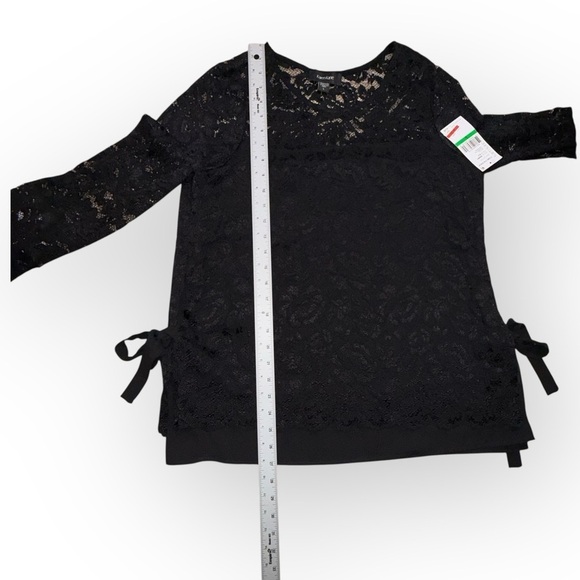 NWT KAREN KANE Black Long Sleeve Floral Lace Blouse - Large - Picture 14 of 17